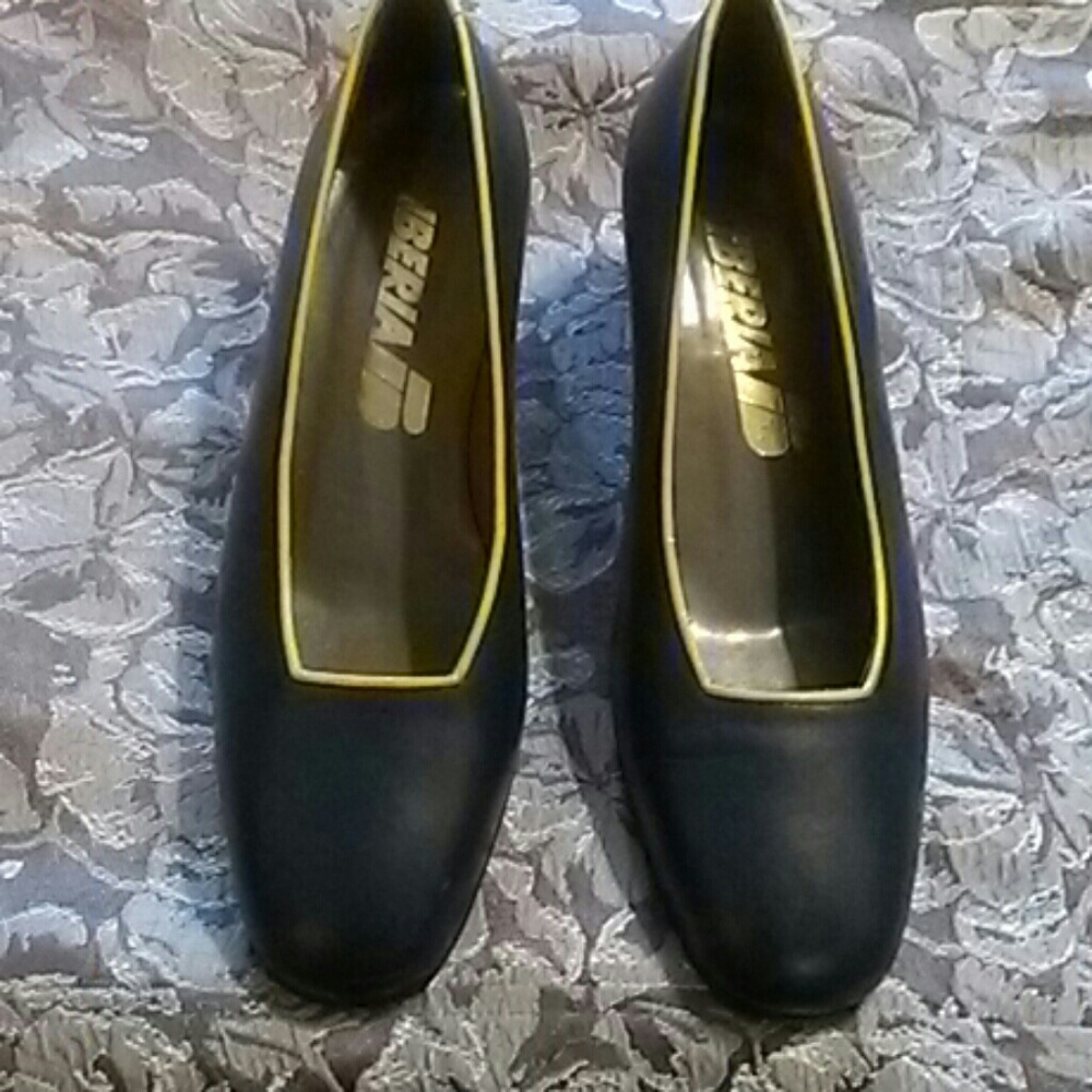 Iberia Heels with Yellow Trim